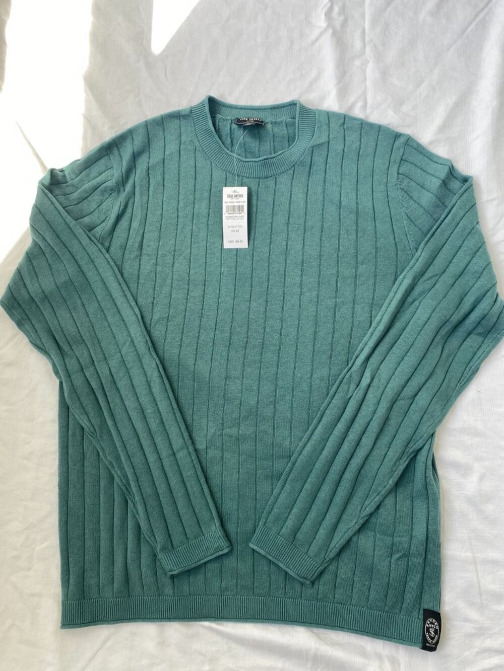 Todd Snyder Mens Lightweight Linen-Cotton Crewneck Sweater XS / Antique Teal NWT